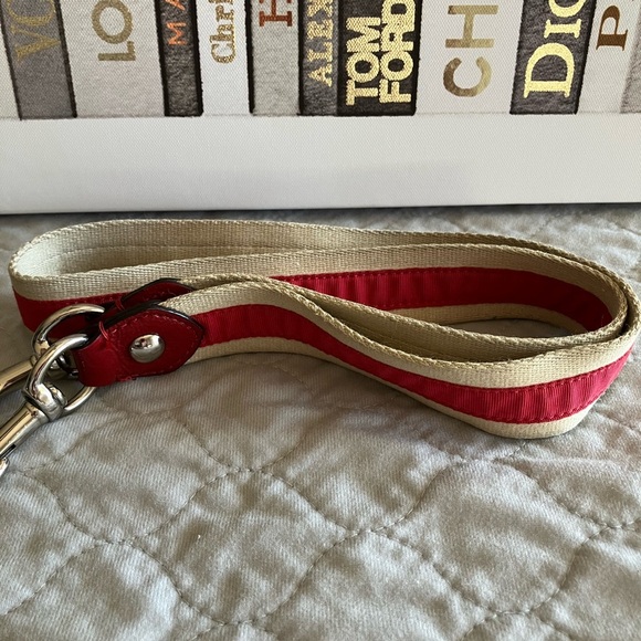 COACH Beige/Red/Gold Signature Canvas POPPY Laura Secret Admirer Tote Bag Purse - Picture 6 of 10